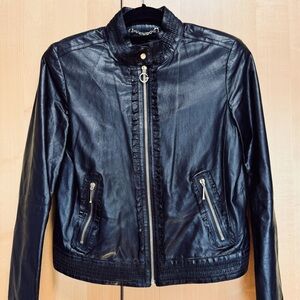 Gucci leather bomber jacket